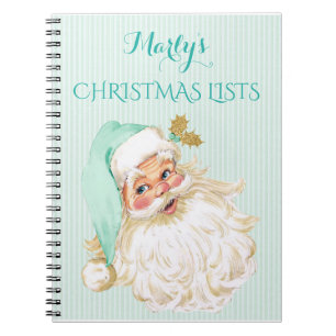 Vintager viktorianischer Weihnachtsmann, zum des Notizblock