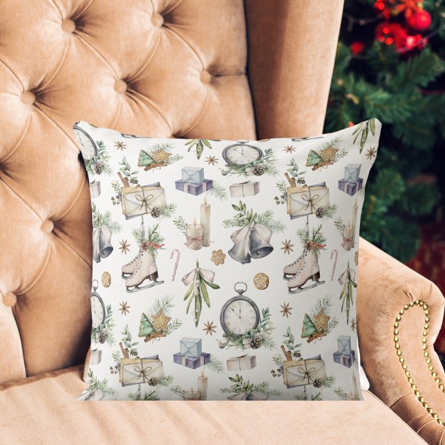 Vintager Viktorianischer Weihnachtsurlaub Kissen (Von Creator hochgeladen)