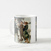 Vintager Viktorianischer Weihnachtsversand Kaffeetasse (Vorderseite Links)