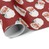 Vintager Viktorianischer WeihnachtsWeihnachtsmann Geschenkpapier (Rolleneckpunkt)