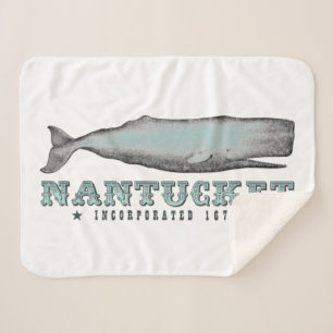 Vintager Viktorianischer Whale Nantucket MA Inc 16 Sherpadecke