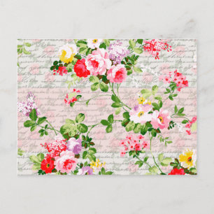 Vintager Viktorianischer Whimsikgarten Postkarte