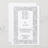 Vintager Viktorianischer Zeitalter 1873 Einfache B Einladung (Vorne/Hinten)