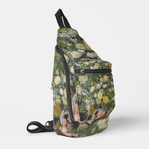 Vintager Vincent Van Gogh Bouquet von Blume Crossbody Bag