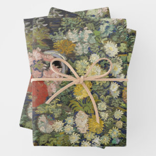 Vintager Vincent Van Gogh Bouquet von Blume Geschenkpapier Set