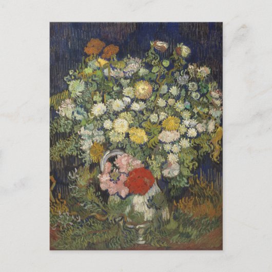 Vintager Vincent Van Gogh Bouquet von Blume Postkarte (Vorderseite)