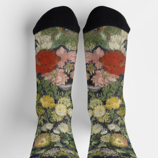 Vintager Vincent Van Gogh Bouquet von Blume Socken (Oben)