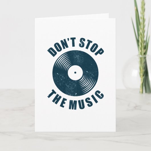 Vintager Vinyl Record DJ Sprichwort Musiker Karte (Vorderseite)