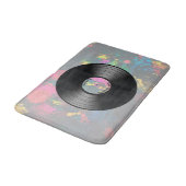 Vintager Vinylmusik-Aufzeichnungs-Nachtklub oder Badematte (Schrägansicht)