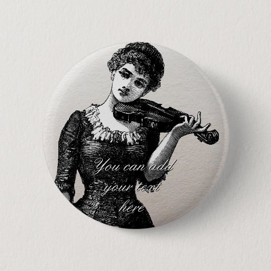 Vintager Violinist Button (Vorderseite)