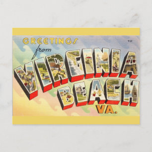 Vintager Virginia-Strand Postkarte