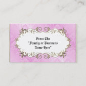 Vintager Visitenkarte (Rückseite)