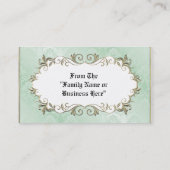 Vintager Visitenkarte (Rückseite)