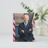 Vintager Vizepräsident Joe Biden Portrait Postkarte (Stehend Vorderseite)