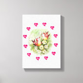 Vintager Vogel aus der Leinwand (Vorderseite)