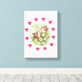 Vintager Vogel aus der Leinwand (Insitu (Holzboden))