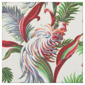 Vintager Vogel Barkcloth abstrakte Tiki Insel Stoff (Muster)