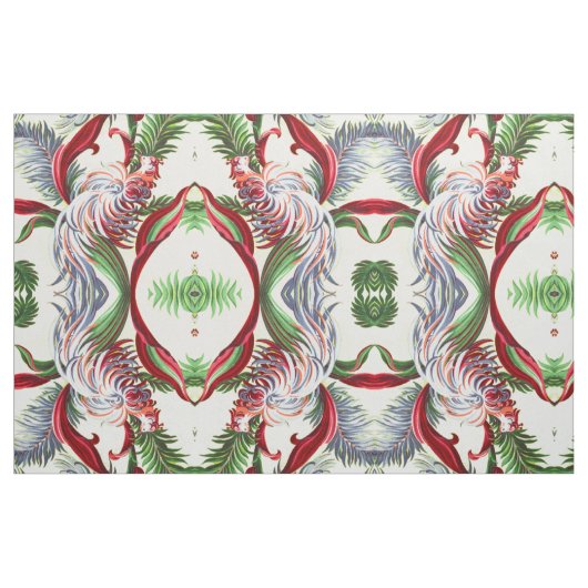 Vintager Vogel Barkcloth abstrakte Tiki Insel Stoff (Fat Quarter (45,7 x 55,9 cm))