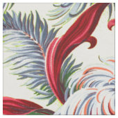 Vintager Vogel Barkcloth abstrakte Tiki Insel Stoff (Nahaufnahme)