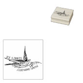 Vintager Vogel, Bibliothek und Libris Gummistempel (Stempel)
