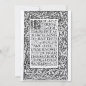 Vintager Vogel-Blumenrahmen im Jugendstil Einladung (Rückseite)