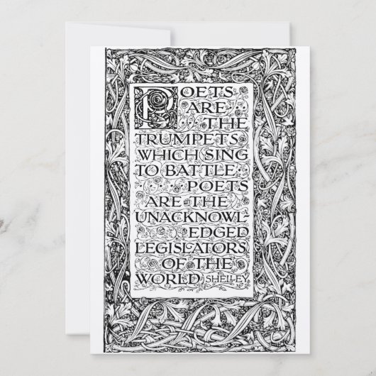 Vintager Vogel-Blumenrahmen im Jugendstil Einladung (Rückseite)