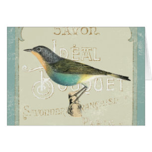 Vintager Vogel, der das links gegenüberstellt