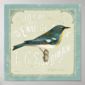 Vintager Vogel gegenüber der Rechten Poster (Vorne)