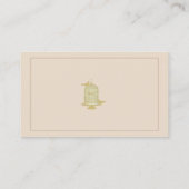 Vintager Vogel-Käfig mit den Rosen elegant Visitenkarte (Rückseite)