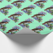 Vintager Vogel mit Geschenkpapier (Ecke)