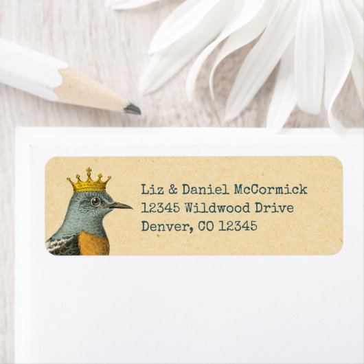 Vintager Vogel mit Goldkrone (Insitu)