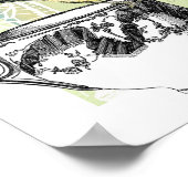 Vintager Vogel mit Rose Collage Art Prints Poster (Ecke)