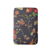 Vintager Vogel, Schmetterling, Stickerei Wasserfar Badematte (Vorderseite Vertikal)