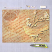 Vintager Vogel & Script A Shabby Chic Decoute Seidenpapier (Handwerk)