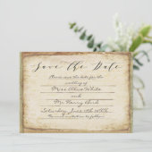 Vintager Vogel und Karte aquamarine Hochzeit Speic (Stehend Vorderseite)