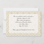 Vintager Vogel und Rose Tee Party Einladung (Rückseite)