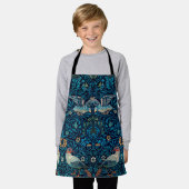 Vintager Vogel William Morris Blumenart Schürze (Getragen)