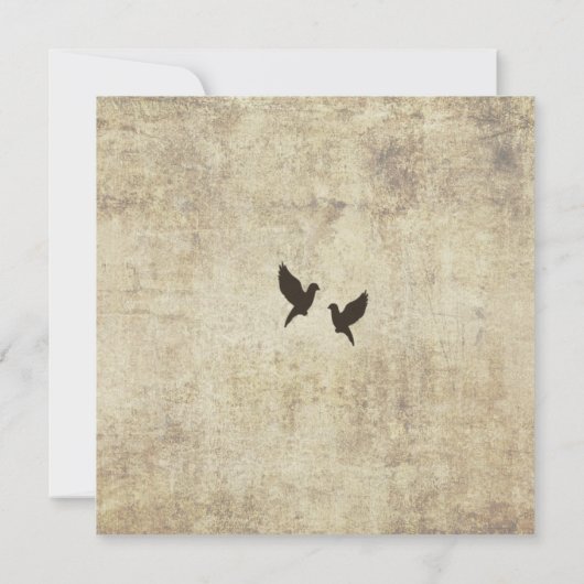 Vintager Vogelkäfig Einladung (Rückseite)