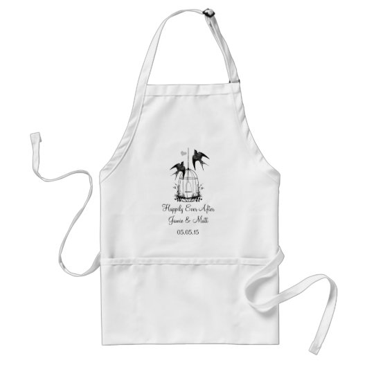 Vintager Vogelkäfig glücklich je nach Jubiläum Schürze (Vorne)