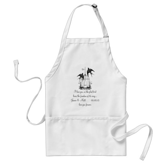 Vintager Vogelkäfig glücklich je nach Jubiläum Schürze (Vorne)