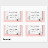 Vintager Vogelkäfig Rechteckiger Aufkleber (Blatt)