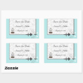 Vintager Vogelkäfig Rechteckiger Aufkleber (Blatt)