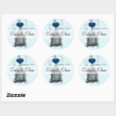 Vintager Vogelkäfig Runder Aufkleber (Blatt)