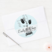 Vintager Vogelkäfig Runder Aufkleber (Umschlag)