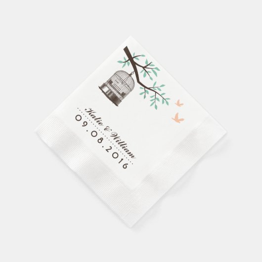 Vintager Vogelkäfig Serviette (Ecke)