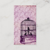 Vintager Vogelkäfig Visitenkarte (Rückseite)