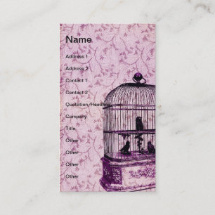 Vintager Vogelkäfig Visitenkarte