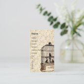 Vintager Vogelkäfig Visitenkarte (Stehend Vorderseite)