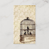 Vintager Vogelkäfig Visitenkarte (Rückseite)