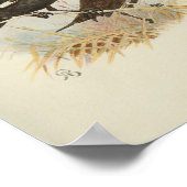 Vintager Vogelschwarz Poster (Ecke)